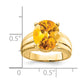 14K Yellow Gold 12x10mm Oval Citrine ring
