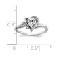 14k White Gold 6x4mm Pear Cubic Zirconia AA Diamond ring