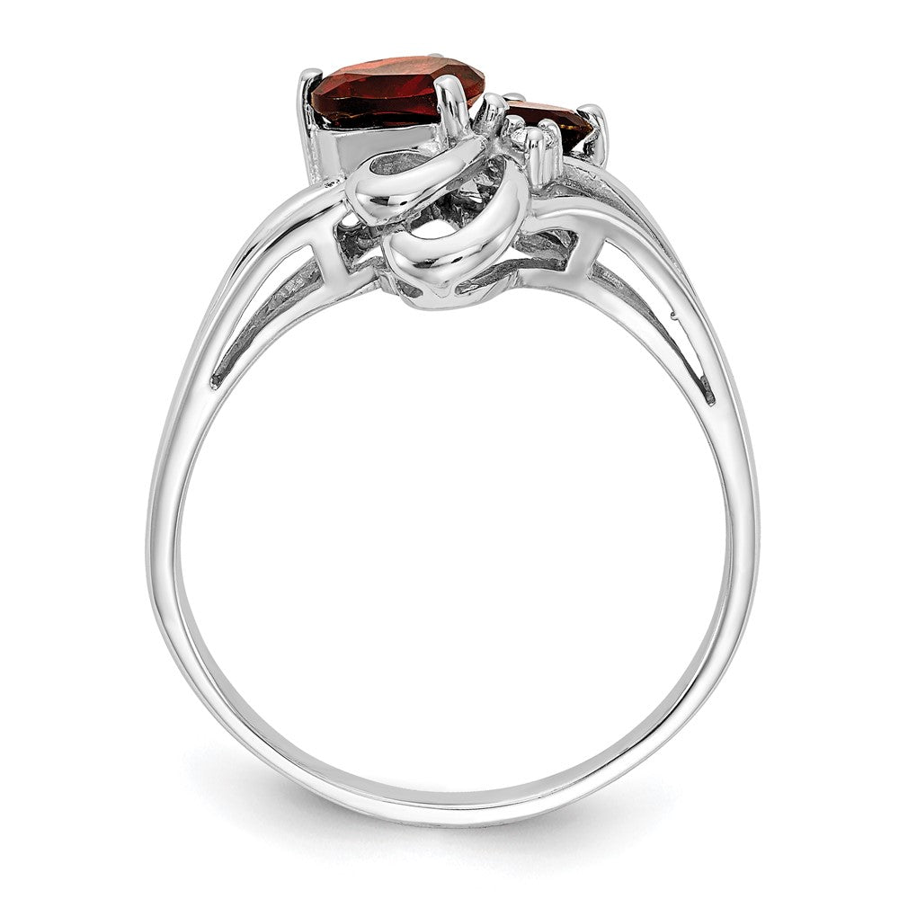 14k White Gold Gemstone & Real Diamond Ring