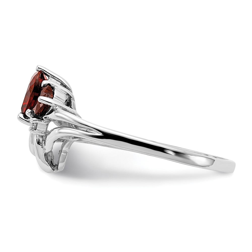 14k White Gold Gemstone & Real Diamond Ring