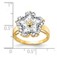 14k Yellow Gold 6mm Heart Cubic Zirconia AAA Diamond ring