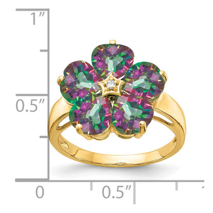 14k Yellow Gold AA Diamond ring