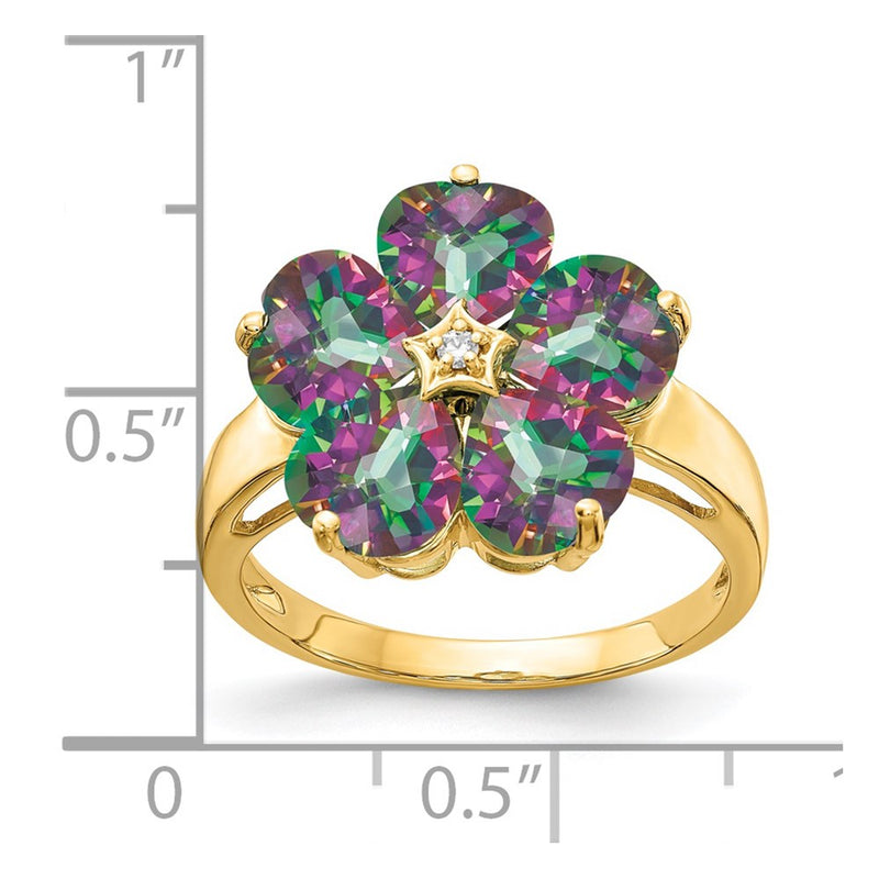 14k Yellow Gold AA Diamond ring