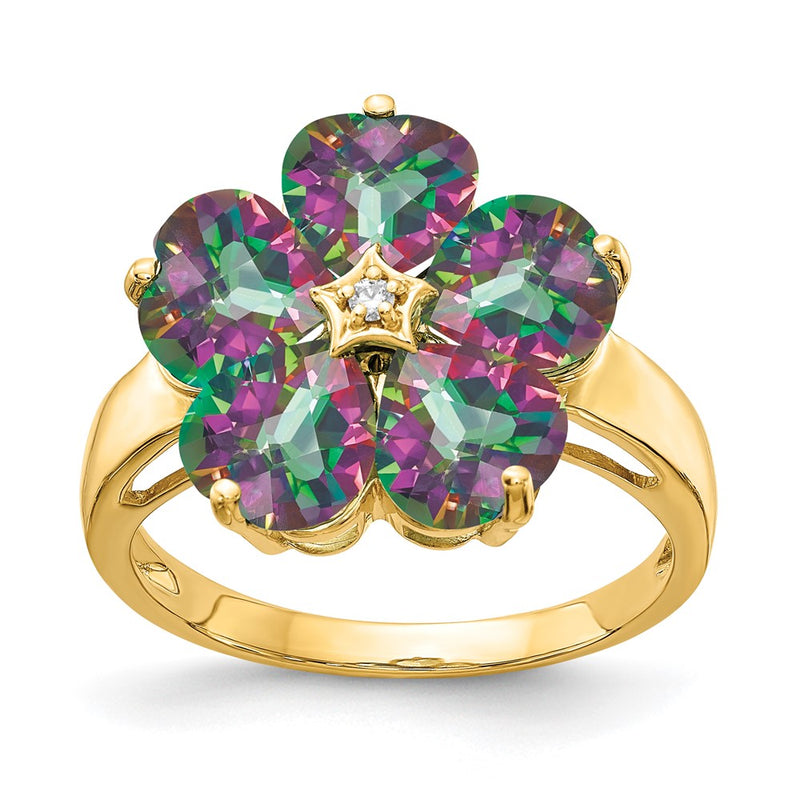 14k Yellow Gold AA Diamond ring