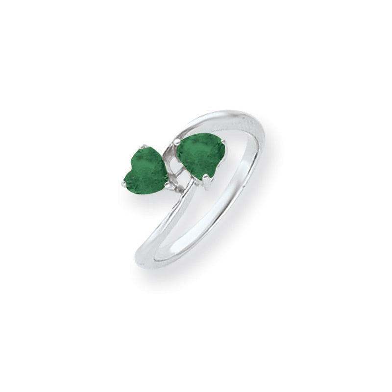 14k White Gold 5mm Heart Mount St. Helens ring