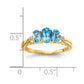14K Yellow Gold Gemstone & Real Diamond Ring