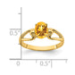 14K Yellow Gold 7x5mm Oval Citrine ring