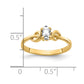 14K Yellow Gold 5x3mm Oval Cubic Zirconia ring