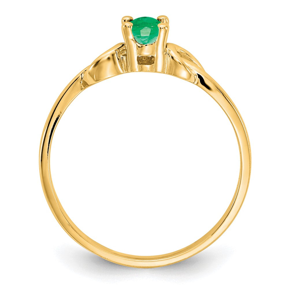 14K Yellow Gold 5x3mm Oval Emerald ring