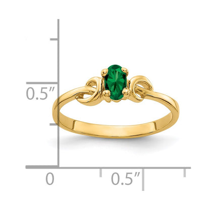 14K Yellow Gold 5x3mm Oval Mount St. Helens ring