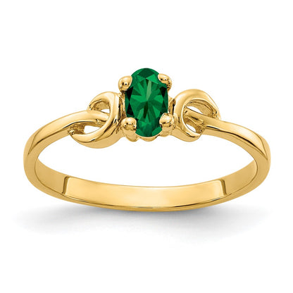14K Yellow Gold 5x3mm Oval Mount St. Helens ring