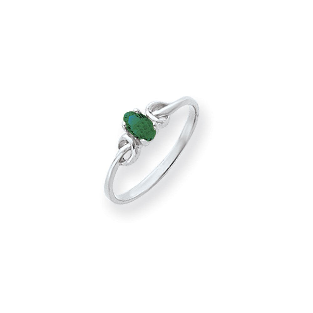 14k White Gold 5x3mm Oval Mount St. Helens ring