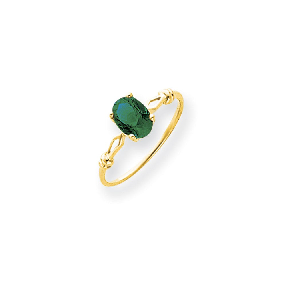 14k Yellow Gold 7x5mm Oval Mount St. Helens ring