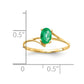 14K Yellow Gold 6x4mm Oval Emerald ring