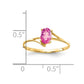 14K Yellow Gold 6x4mm Oval Pink Sapphire ring