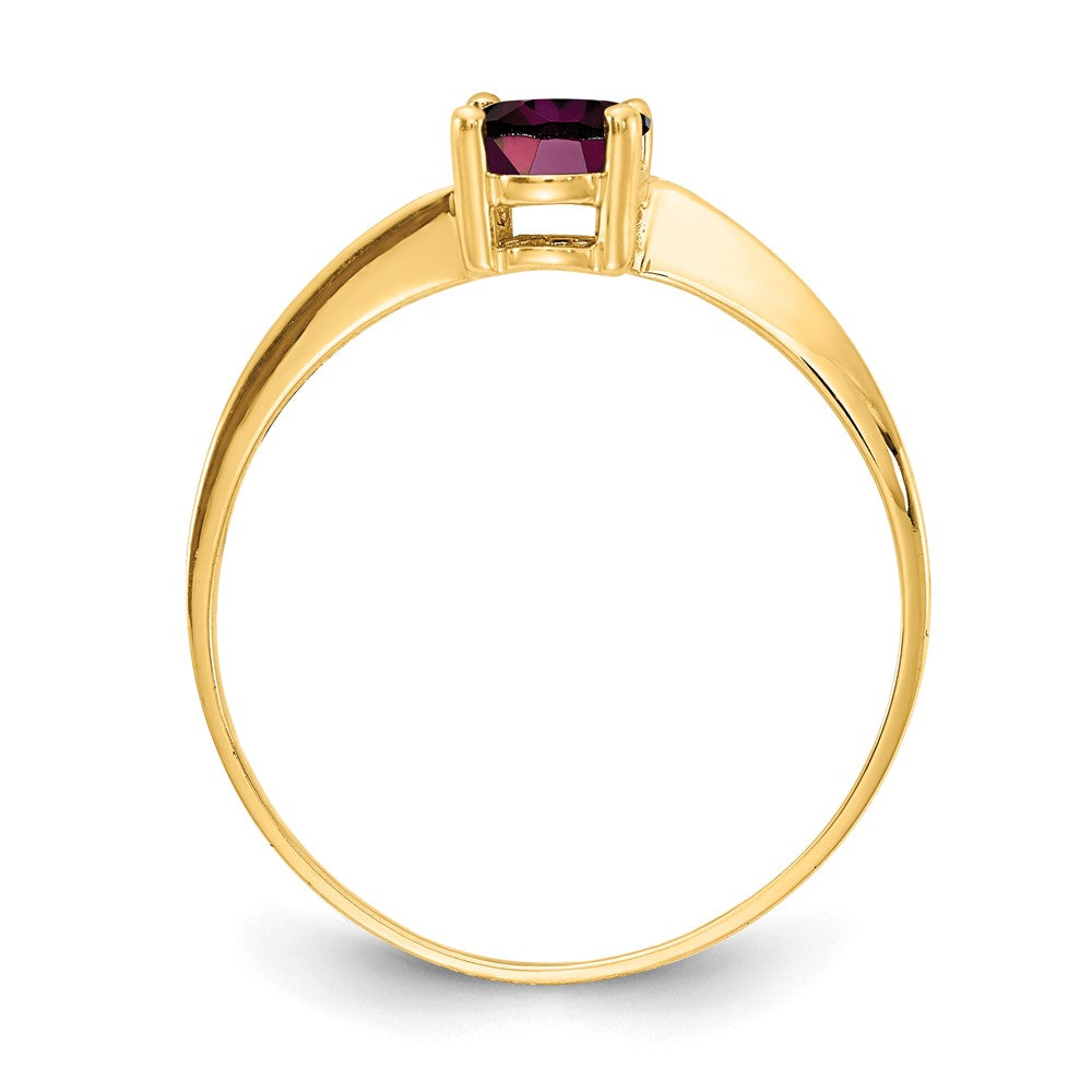 14k Yellow Gold 7x5mm Oval Rhodolite Garnet ring