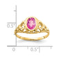 14K Yellow Gold 7x5mm Oval Pink Sapphire ring