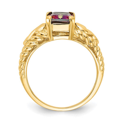14K Yellow Gold Mystic Topaz Ring
