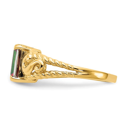 14K Yellow Gold Mystic Topaz Ring