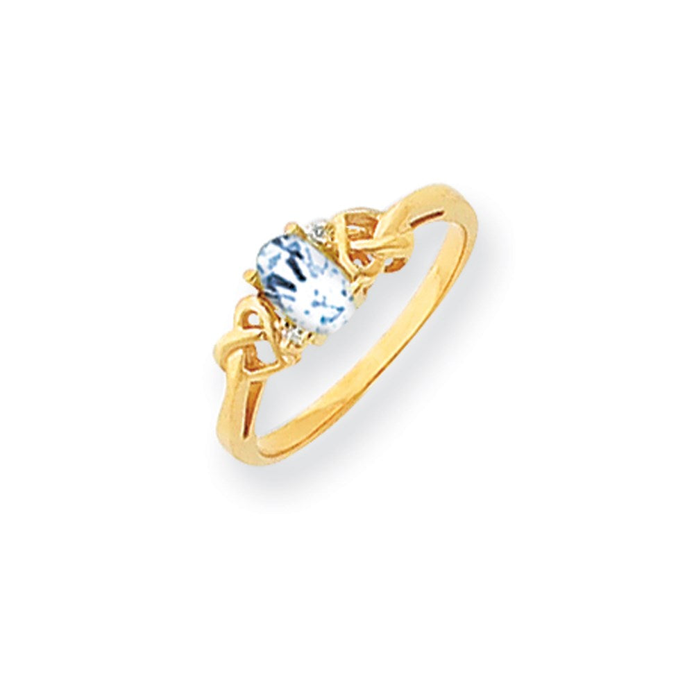 14k Yellow Gold AA Diamond ring