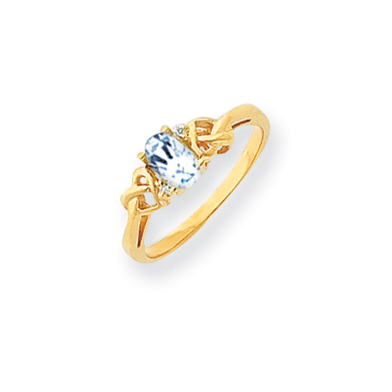 14k Yellow Gold AA Diamond ring