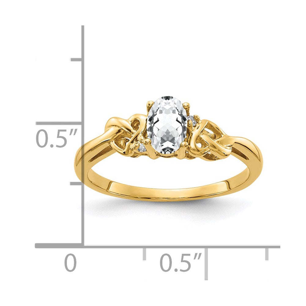 14K Yellow Gold 6x4mm Oval Cubic Zirconia A Real Diamond ring