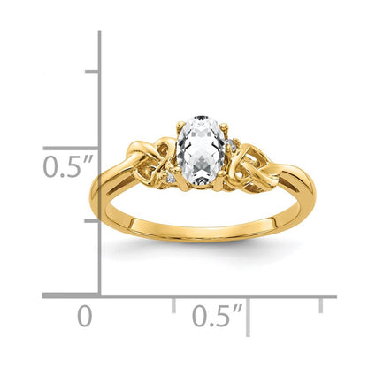 14K Yellow Gold 6x4mm Oval Cubic Zirconia A Real Diamond ring