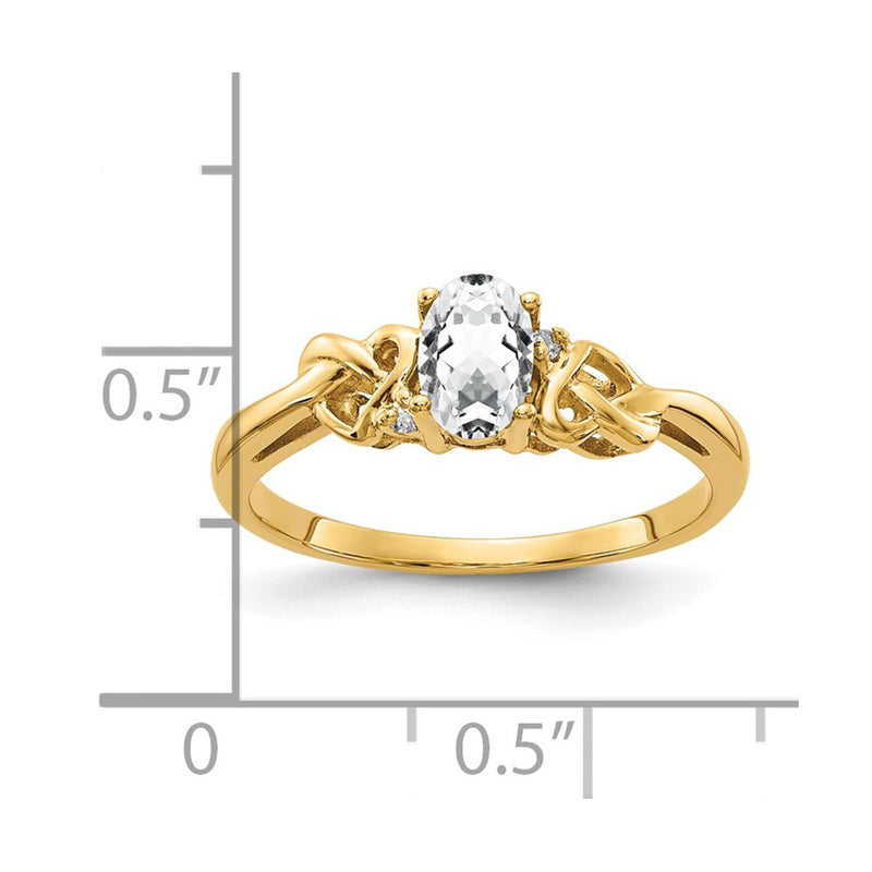 14K Yellow Gold 6x4mm Oval Cubic Zirconia A Real Diamond ring