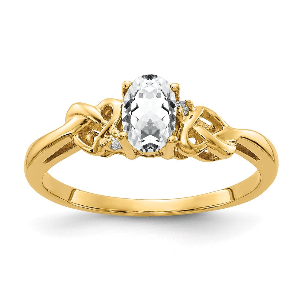 14K Yellow Gold 6x4mm Oval Cubic Zirconia A Real Diamond ring