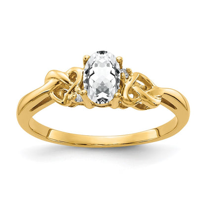 14K Yellow Gold 6x4mm Oval Cubic Zirconia A Real Diamond ring