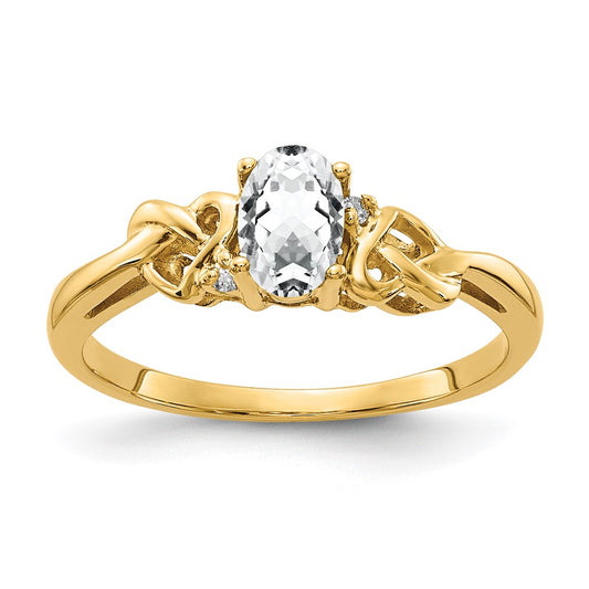14K Yellow Gold 6x4mm Oval Cubic Zirconia A Real Diamond ring