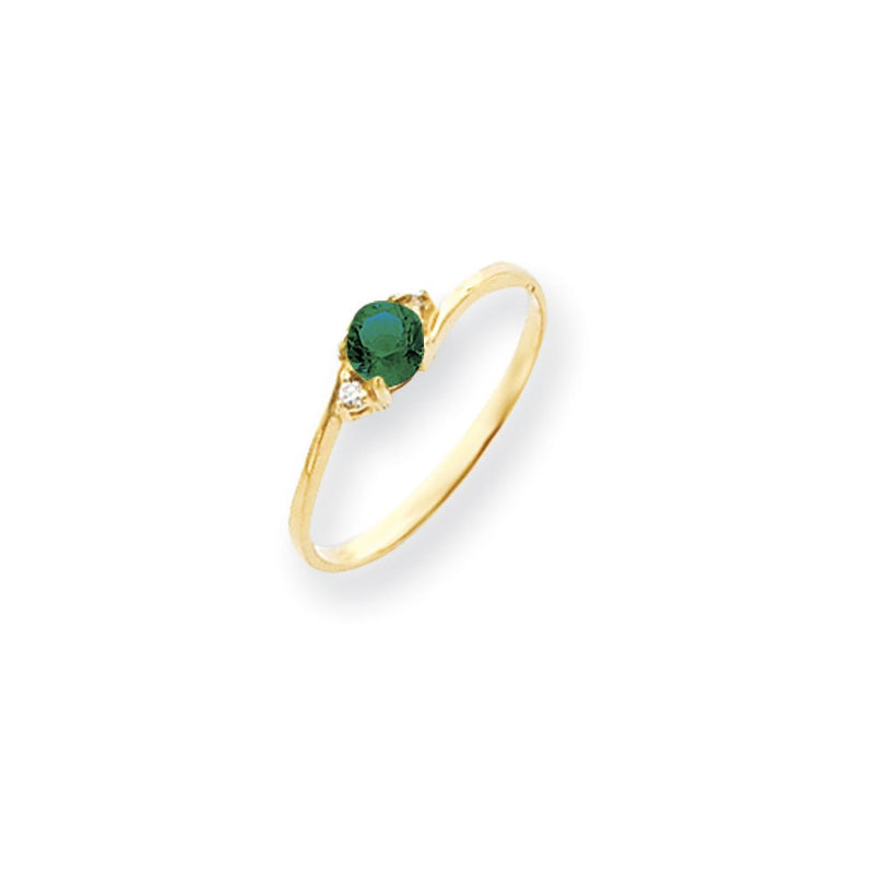 14k Yellow Gold 4mm Mount St. Helens VS Diamond ring