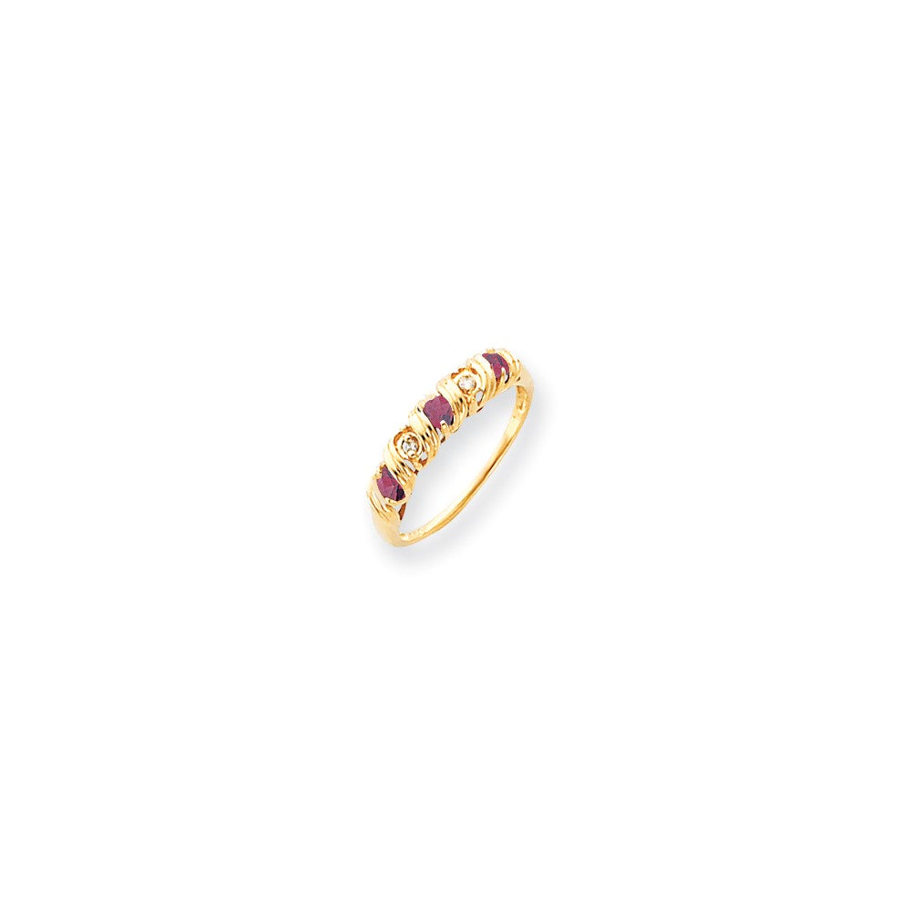 14K Yellow Gold AA Real Diamond ring
