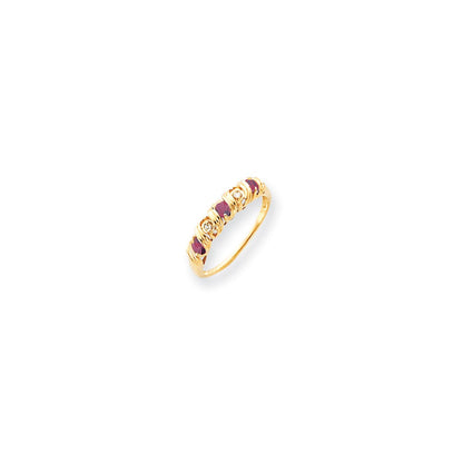 14K Yellow Gold AA Real Diamond ring