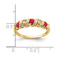 14k Yellow Gold 2.75mm Ruby AAA Diamond ring