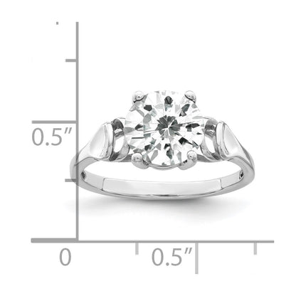 14k White Gold 8mm Cubic Zirconia ring
