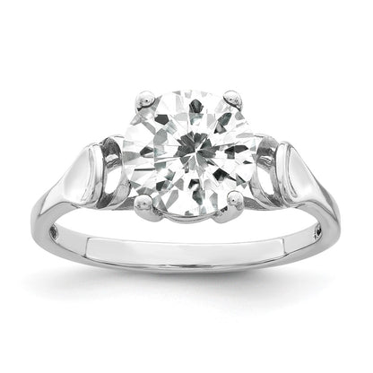 14k White Gold 8mm Cubic Zirconia ring