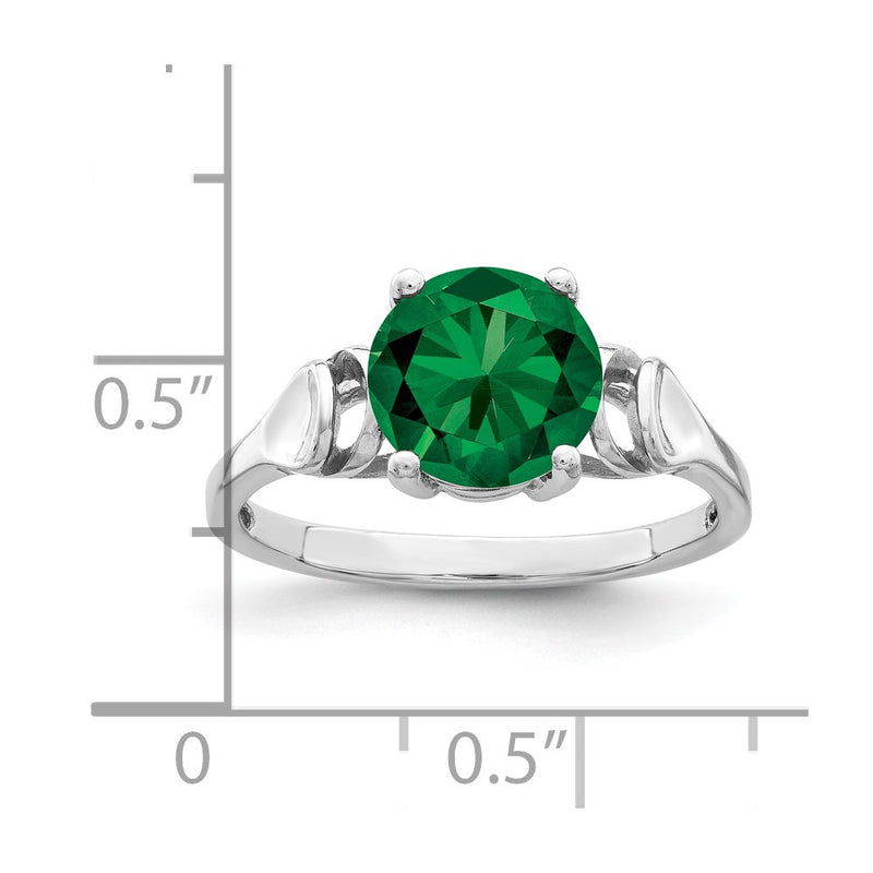 14k White Gold 8mm Mount St. Helens ring