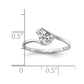 14k White Gold 7x3.5mm Marquise Cubic Zirconia A Diamond ring