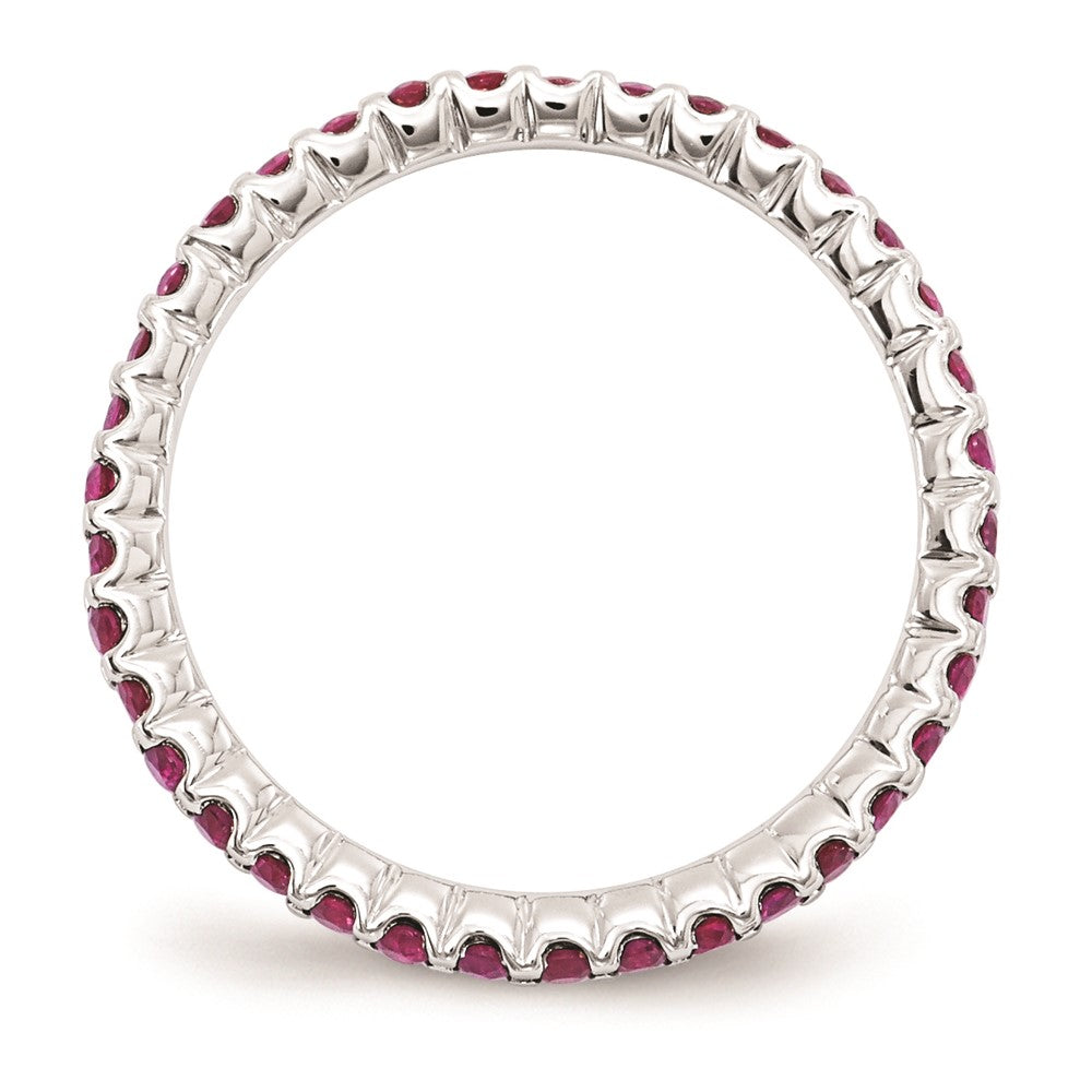 14k white gold ruby ring y4906r 7