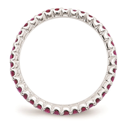 14k white gold ruby ring y4906r 7