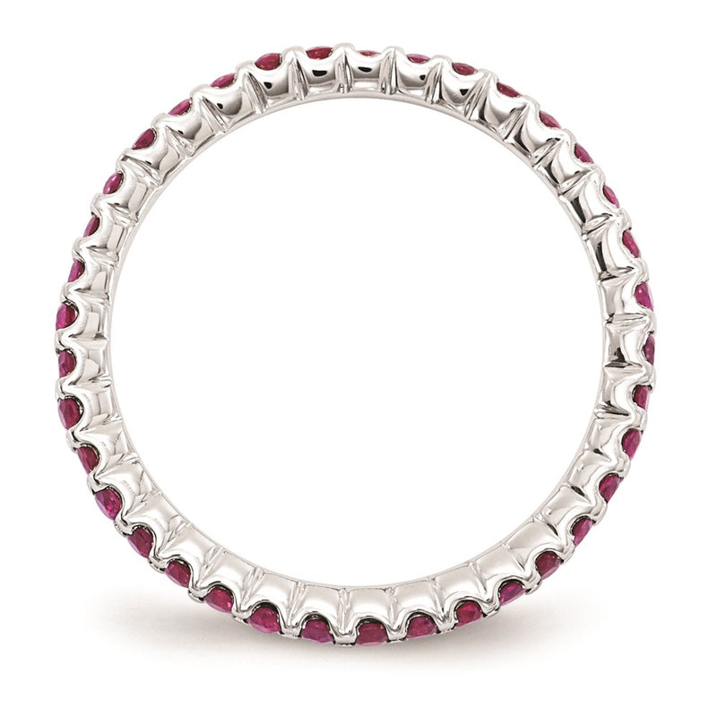 14k white gold ruby ring y4906r 7