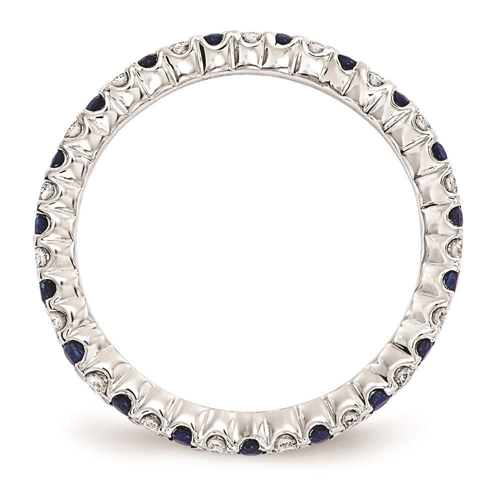 14k white gold real diamond sapphire ring y4908s aa 7