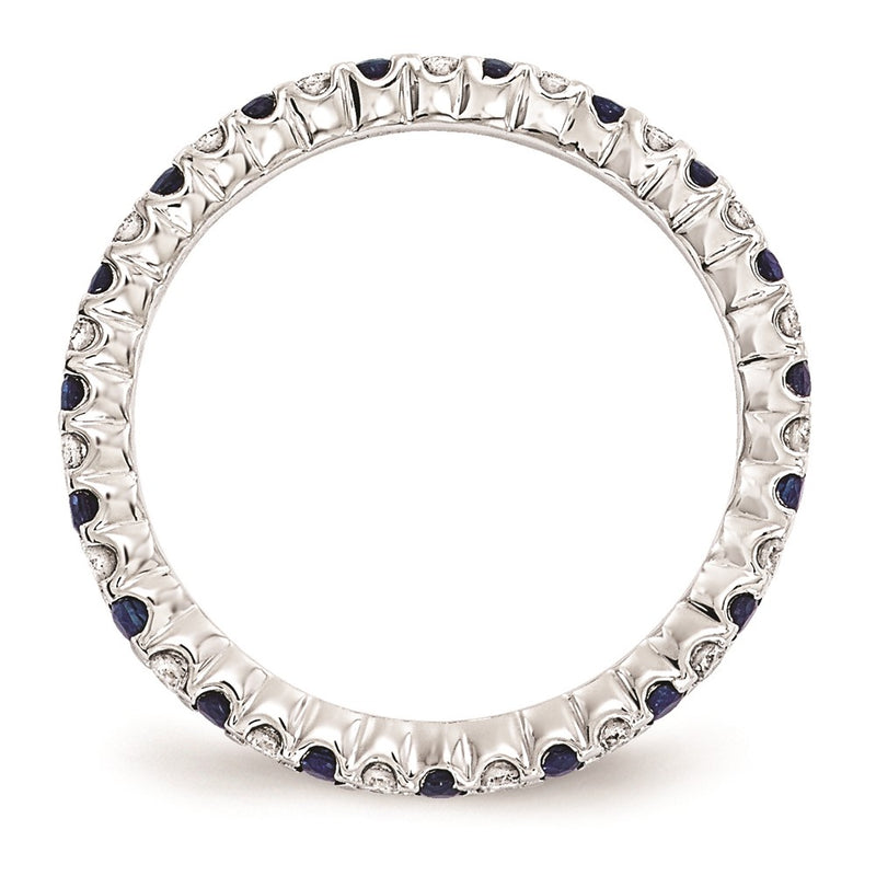 14k white gold real diamond sapphire ring y4908s aa 7