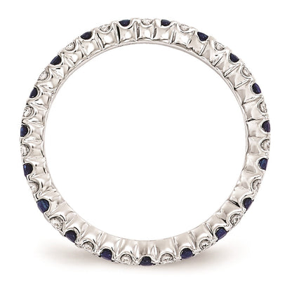 14k White Gold Real Diamond / Sapphire ring