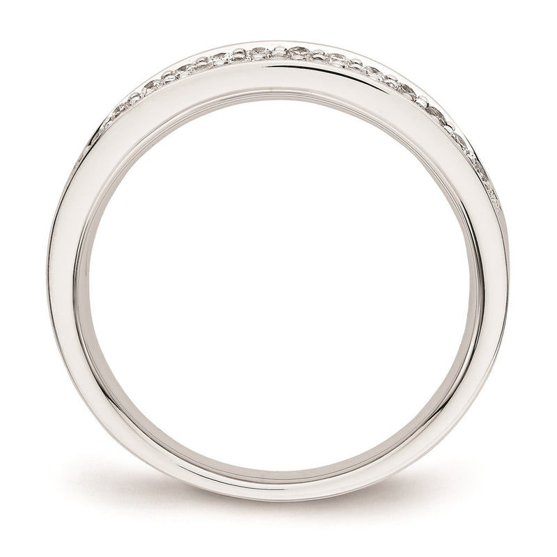 14k White Gold AA Real Diamond Ring