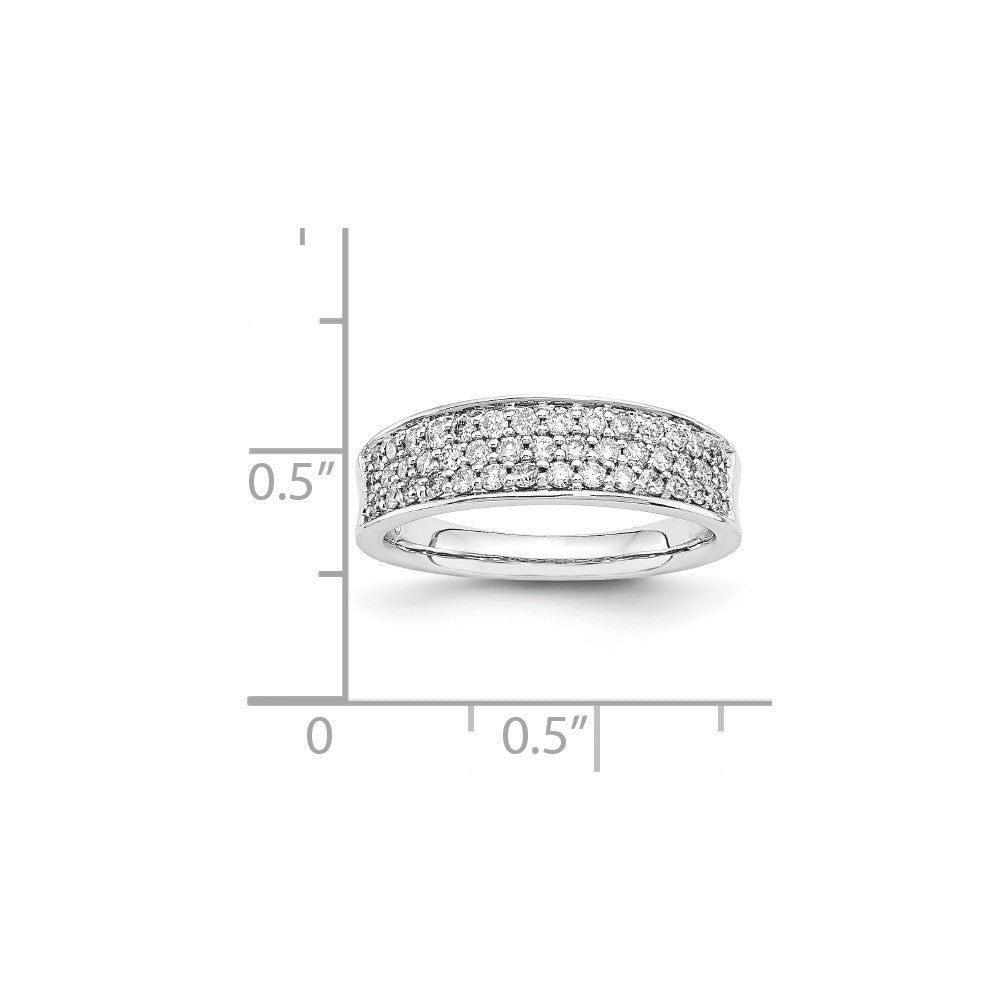 14k White Gold AA Real Diamond Ring