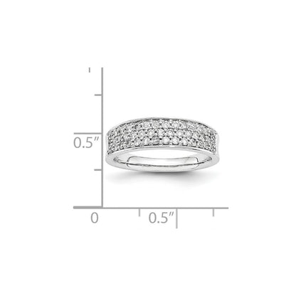 14k White Gold AA Real Diamond Ring