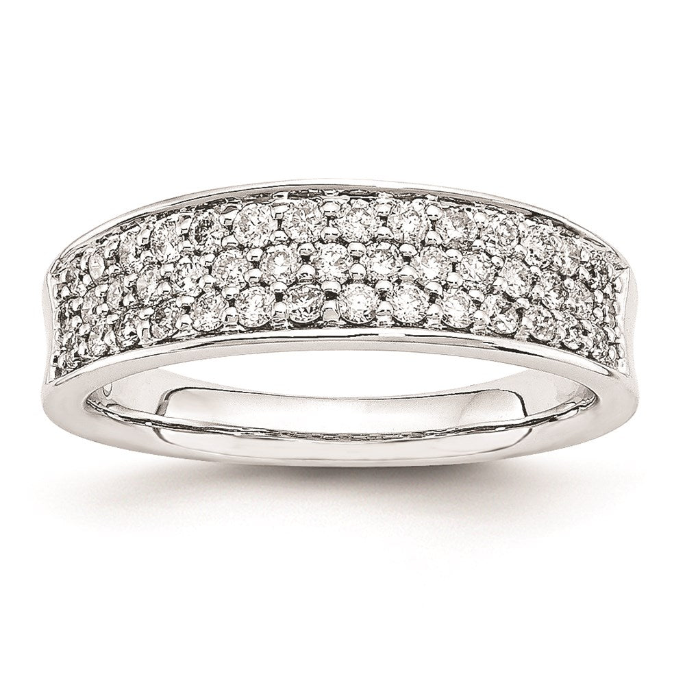 14k White Gold AA Real Diamond Ring