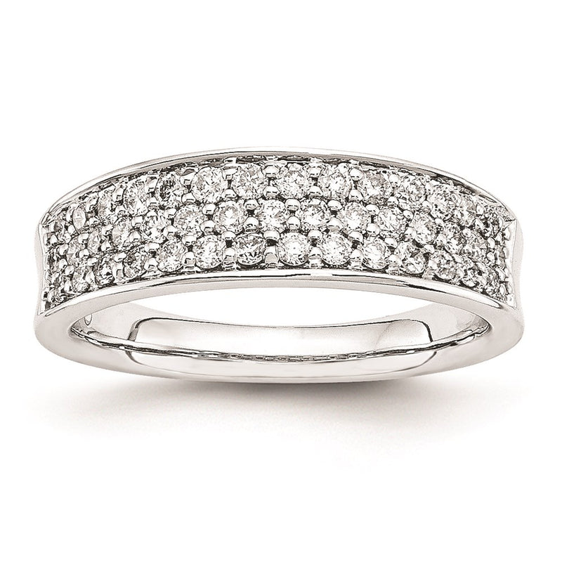 14k White Gold AA Real Diamond Ring